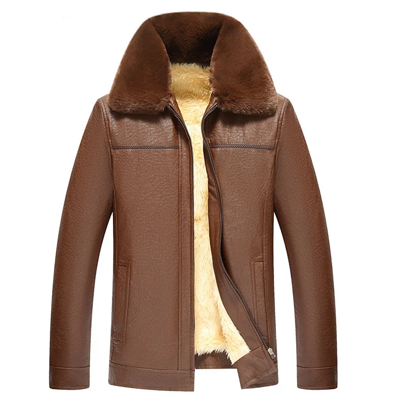 2018 Men Winter Thick Fleece PU Leather Jackets Coats Hombre Male Casual Fashion Slim Fit Zip Fur Collar Jackets Men Large Size
2018 Men Winter Thick Fleece PU Leather Jackets Coats Hombre Male Casual Fashion Slim Fit Zip Fur Collar Jackets Men Large Size