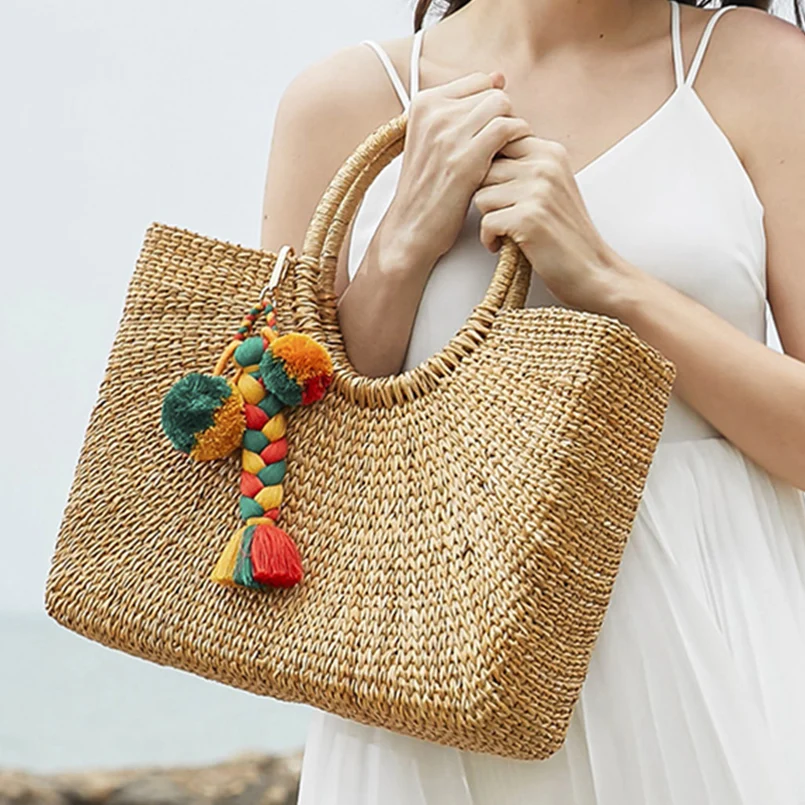 MANILAI Bohemian Handmade Weaving Bag Pendant Women Charm Pompom Multicolor Cotton Tassels Big Ball Bag Fashion Accessories
MANILAI Bohemian Handmade Weaving Bag Pendant Women Charm Pompom Multicolor Cotton Tassels Big Ball Bag Fashion Accessories