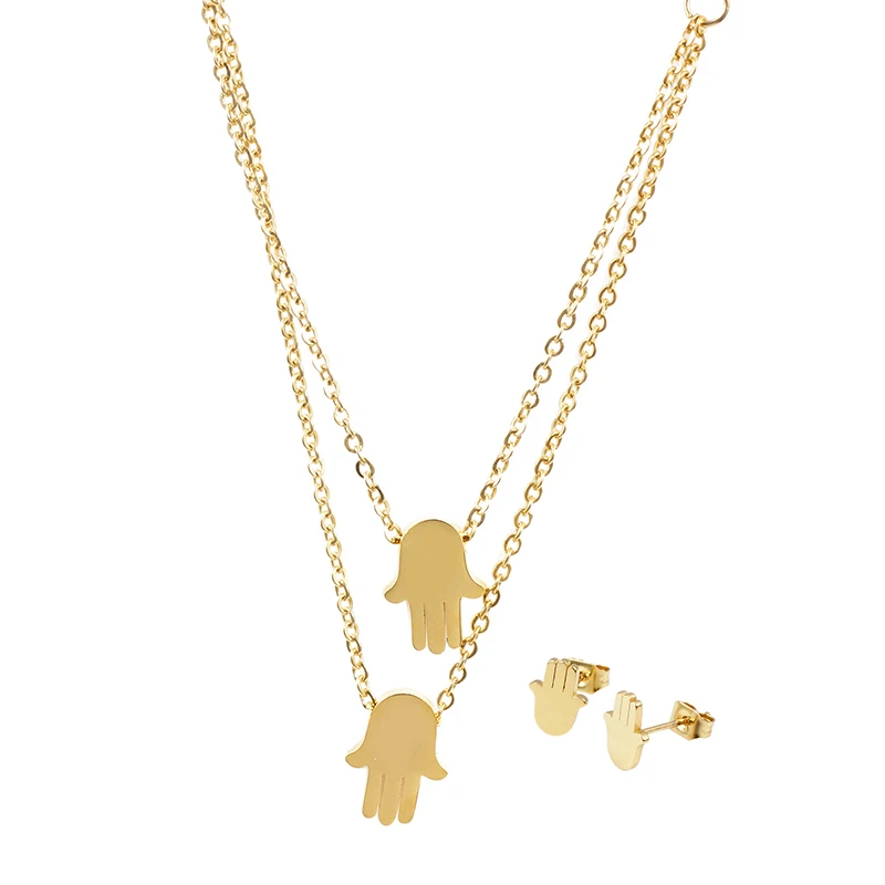 316L Stainless Steel Tiny Hand Necklace Gold Color Multilayer Pendant Necklace Jewelry Fashion Brand Jewelry Finding for Women
316L Stainless Steel Tiny Hand Necklace Gold Color Multilayer Pendant Necklace Jewelry Fashion Brand Jewelry Finding for Women