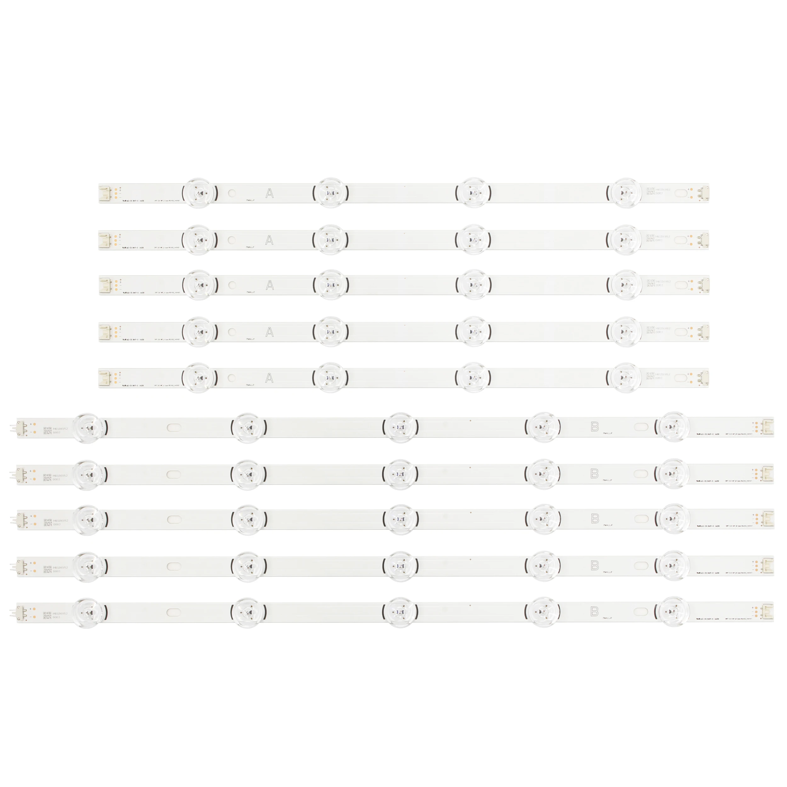 10pcs LED strip For LG Innotek DRT 3.0 49"A/B 49LB5500 49LB550V 49LB5550 6916L-1944A 6916L-1945A 6916l-1788A 6916l-1789A
10pcs LED strip For LG Innotek DRT 3.0 49"A/B 49LB5500 49LB550V 49LB5550 6916L-1944A 6916L-1945A 6916l-1788A 6916l-1789A