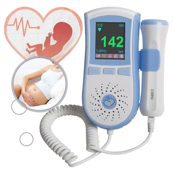 3MHz Probe Pocket Fetal Doppler Dual Interface Display Color LCD Display Prenatal Heart Baby Heart Monitor
3MHz Probe Pocket Fetal Doppler Dual Interface Display Color LCD Display Prenatal Heart Baby Heart Monitor