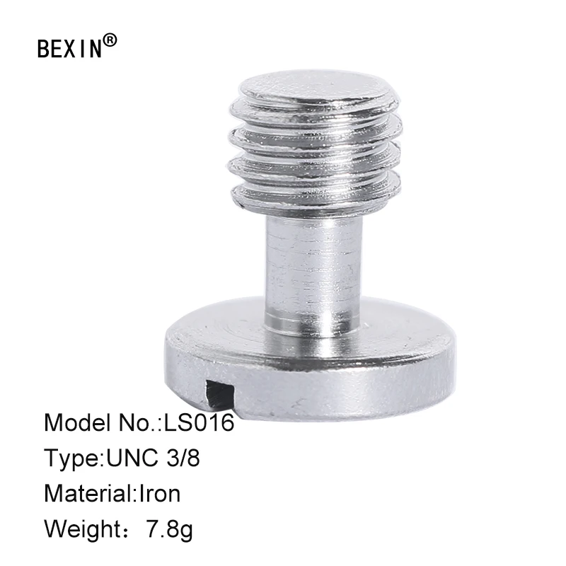 3/8" UNC iron camera screw with Slotted Drives for tripod monopod ball head quick release plate
3/8" UNC iron camera screw with Slotted Drives for tripod monopod ball head quick release plate