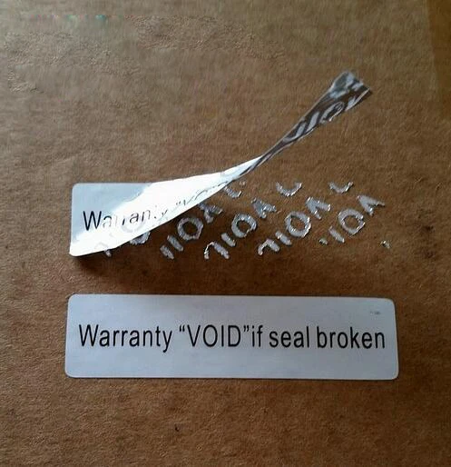 100pcs 40x10mm Security void seal adhesive anti-fake label electronic test expire tag
100pcs 40x10mm Security void seal adhesive anti-fake label electronic test expire tag