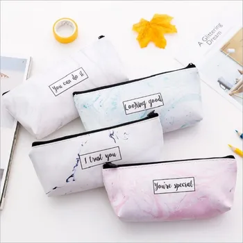 Leather Pencil Case Kawaii School Supplies Refreshing Marble Pattern Pen Bag Office School Tools
Leather Pencil Case Kawaii School Supplies Refreshing Marble Pattern Pen Bag Office School Tools