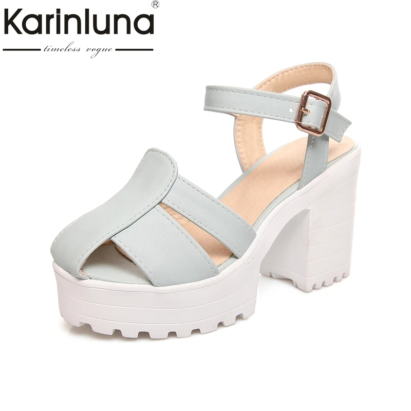 Karinluna Top Quality Big Size 34-46 Customized Ankle Strap Fashion Sandals White Platform Square High Heels Women Shoes Woman
Karinluna Top Quality Big Size 34-46 Customized Ankle Strap Fashion Sandals White Platform Square High Heels Women Shoes Woman