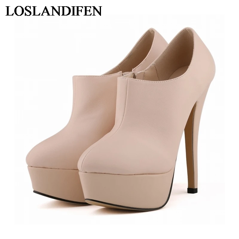 Female Fashion Simple Casual Round Toe Ankle Boot Soft Leather Pumps Large Size Women Party High Heel Shoes NLK-B0010
Female Fashion Simple Casual Round Toe Ankle Boot Soft Leather Pumps Large Size Women Party High Heel Shoes NLK-B0010