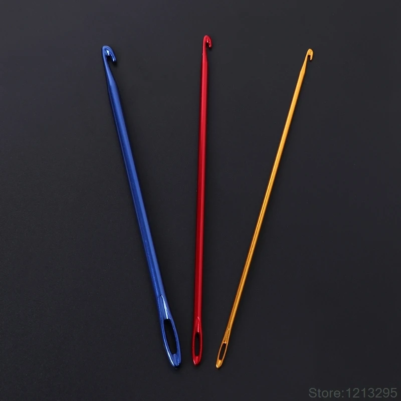 3Pcs/Set Aluminium Crochet Hook Knitting Needle Hand Knit Tool With Threading Hol
3Pcs/Set Aluminium Crochet Hook Knitting Needle Hand Knit Tool With Threading Hol