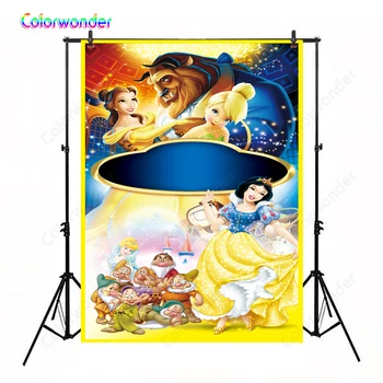 Fairy Tale World Photography Background Beauty and the Beast Party with Snow White and Dwarfs 5x7ft Custom Backdrops for Kids
Fairy Tale World Photography Background Beauty and the Beast Party with Snow White and Dwarfs 5x7ft Custom Backdrops for Kids