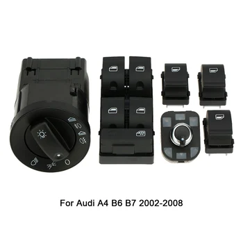 6Pcs/Set Car Headlight Window Mirror Panel Switch Button Control Kit For Audi A4 Sedan B6 B7 Car Styling
6Pcs/Set Car Headlight Window Mirror Panel Switch Button Control Kit For Audi A4 Sedan B6 B7 Car Styling