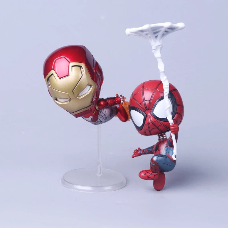 Anime SpiderMan Homecoming Iron Man & Spiderman Bobble Head Dolls COSBABY PVC Action Figure Collectible Model Toys Doll 14CM
Anime SpiderMan Homecoming Iron Man & Spiderman Bobble Head Dolls COSBABY PVC Action Figure Collectible Model Toys Doll 14CM