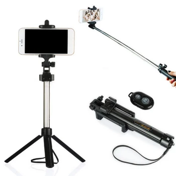 High Quality Extendable Selfie Stick Tripod Remote bluetooth Shutter for Android IOS System with Remote Controller
High Quality Extendable Selfie Stick Tripod Remote bluetooth Shutter for Android IOS System with Remote Controller