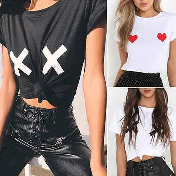 Newest Women Summer Casual Cotton Blouse Short Sleeve O-Neck Black and White Shirt Blouse Top
Newest Women Summer Casual Cotton Blouse Short Sleeve O-Neck Black and White Shirt Blouse Top