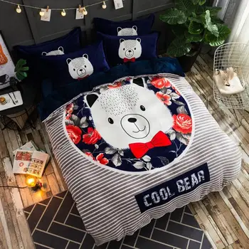 Cartoon Fleece Fabric Bedding Set . pillowcase Bed Sheet/linen Duvet Cover set.comfortable and cute
Cartoon Fleece Fabric Bedding Set . pillowcase Bed Sheet/linen Duvet Cover set.comfortable and cute