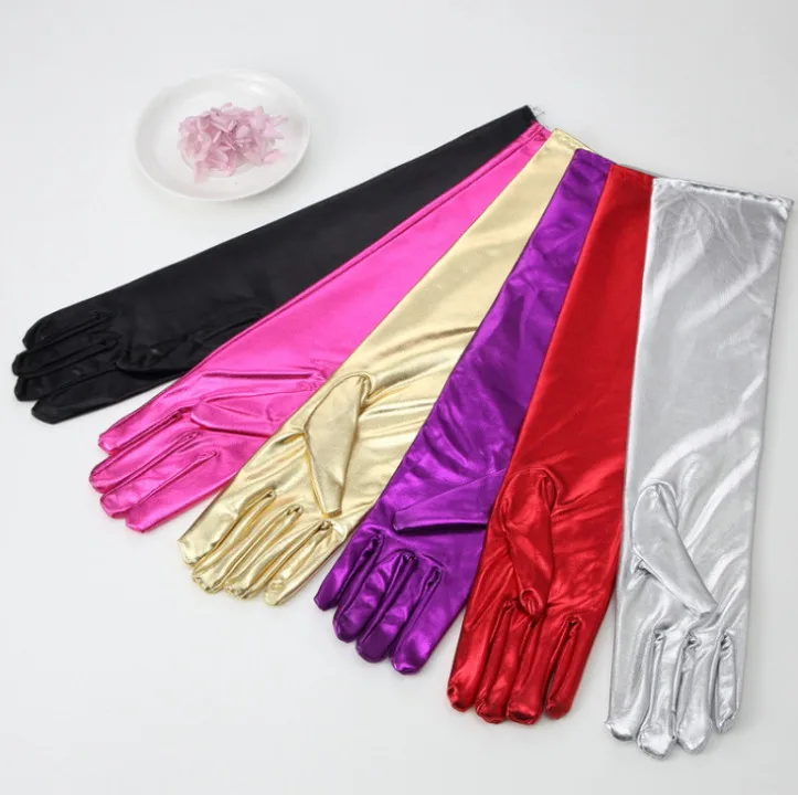 100 pairs Women Sexy Elbow Length Long Latex Gloves Gold Silvery Leather Gloves Evening Party Performance Mittens
100 pairs Women Sexy Elbow Length Long Latex Gloves Gold Silvery Leather Gloves Evening Party Performance Mittens