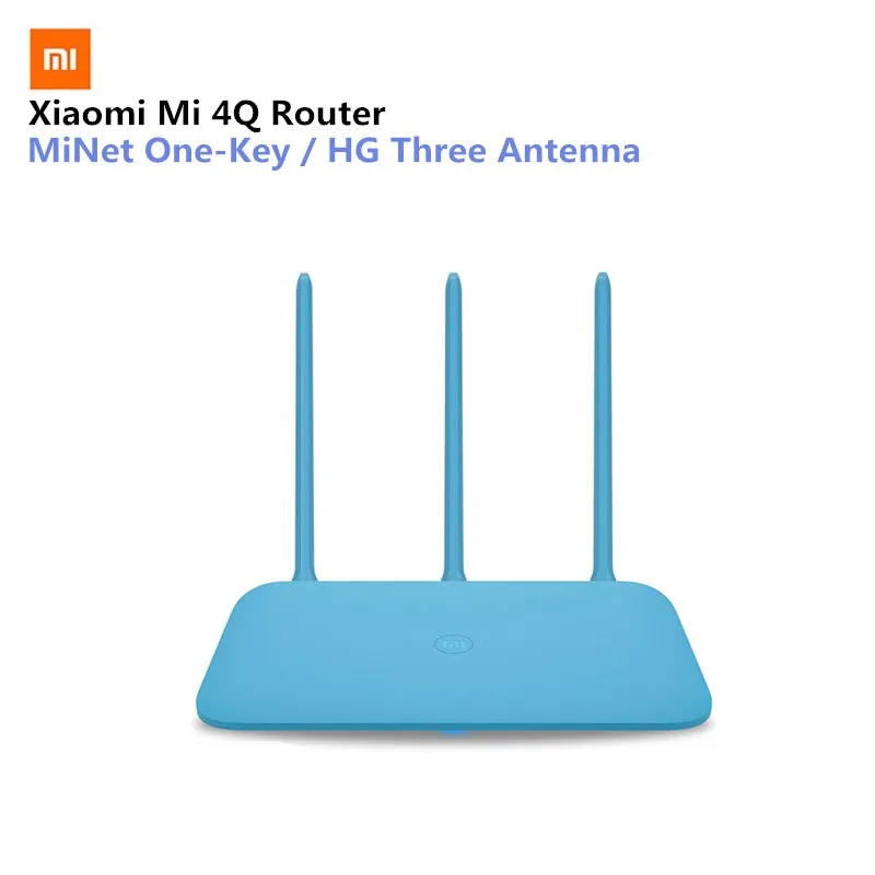 

Xiaomi Router xiaomi mi 4Q Blue Wireless 2.4G 450Mbps 3 Antenna Wifi Single Wide Coverage MiNET Fast Connect Smart Mi Wifi APP