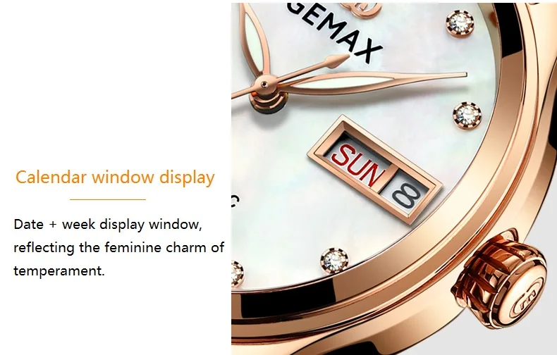 GEMAX Women Watches Waterproof Automatic Mechanical Watch Ladies Fashion Top Brand Diamond Calendar Ceramic Sapphire MIYOTA 2017 (14)