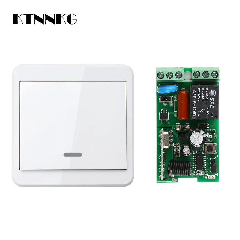 220V Wireless Remote Switch 1CH Relay Receiver DIY Smart Home Motor Controller Wall Panel Transmitter Hall Bedroom Light TX 10A
220V Wireless Remote Switch 1CH Relay Receiver DIY Smart Home Motor Controller Wall Panel Transmitter Hall Bedroom Light TX 10A