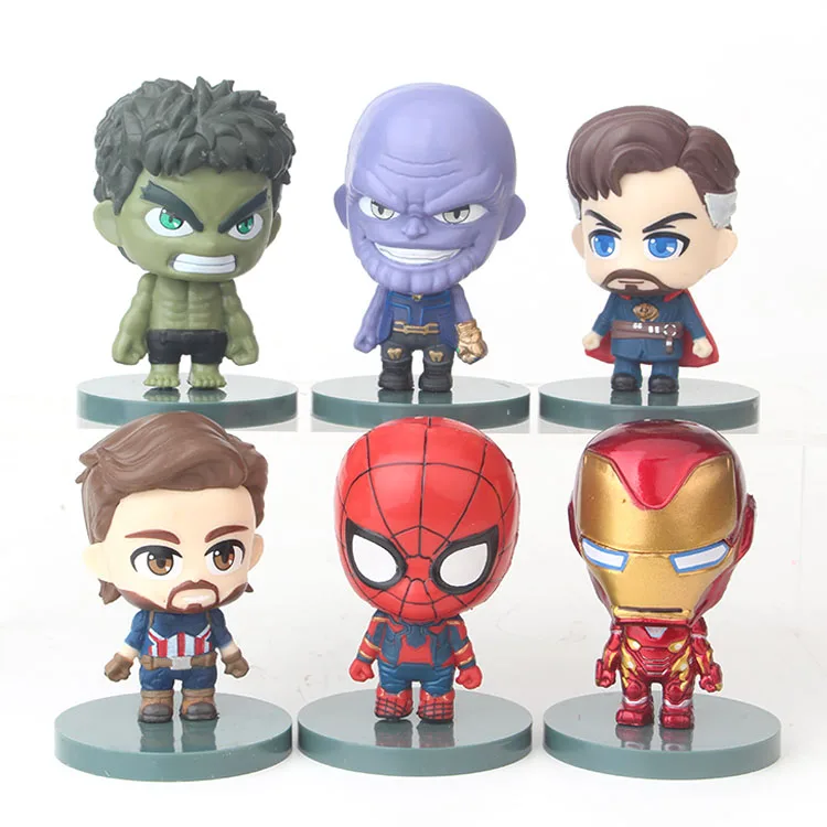 7cm 6pcs/lot Anime figure the avanger Q version action figure collectible model toys for boys
7cm 6pcs/lot Anime figure the avanger Q version action figure collectible model toys for boys