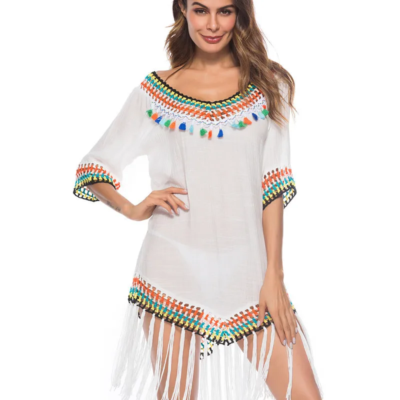 Beach 2019 Pareo Coverup Swimsuit For Women Tunic On Ladies Clothes Rainbow Color Three Piece Neck Hollow Animal Acrylic
Beach 2019 Pareo Coverup Swimsuit For Women Tunic On Ladies Clothes Rainbow Color Three Piece Neck Hollow Animal Acrylic