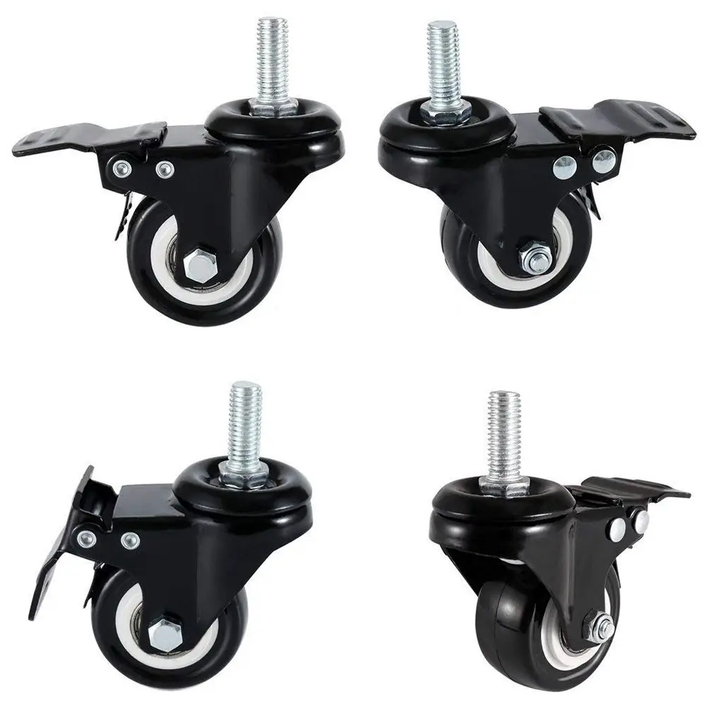 4 x 50mm Casters Swivel Castor Wheels Trolley Furniture Caster Heavy Duty Rollers with Swivel Lock 360 Degree Rotation 
4 x 50mm Casters Swivel Castor Wheels Trolley Furniture Caster Heavy Duty Rollers with Swivel Lock 360 Degree Rotation