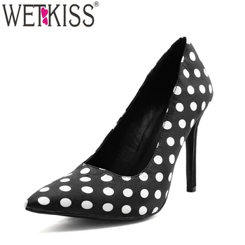 WETKISS Thin High Heels Pumps Women Pointed Toe Shallow Footwear Shoes Female Party Polka Dot Shoes Woman Spring 2019 New Black
WETKISS Thin High Heels Pumps Women Pointed Toe Shallow Footwear Shoes Female Party Polka Dot Shoes Woman Spring 2019 New Black
