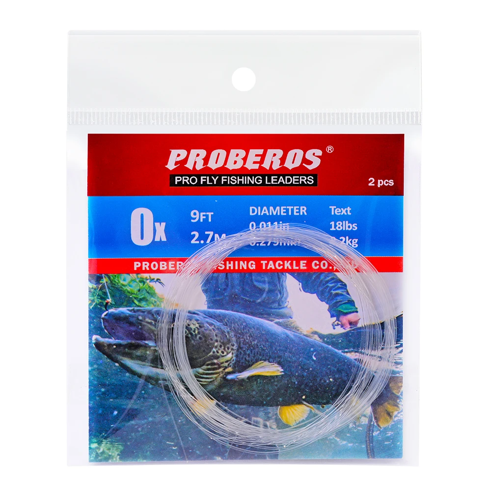10 Pieces PRO BEROS Tapered Leader Fly Fishing Line 9FT 0X-6X Nylon Fly Fishing Leader Clear Color
10 Pieces PRO BEROS Tapered Leader Fly Fishing Line 9FT 0X-6X Nylon Fly Fishing Leader Clear Color