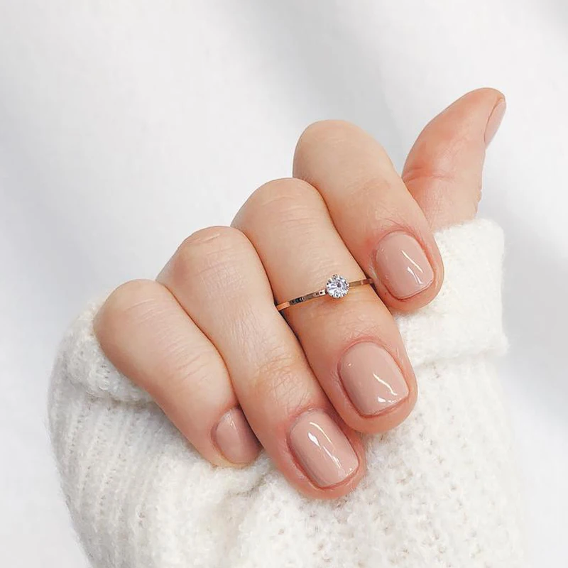 Crystal Ring for Women Simple Style Stainless Steel Engagement Finger Ring Rose Gold Minimalist Fashion Jewelry bague
Crystal Ring for Women Simple Style Stainless Steel Engagement Finger Ring Rose Gold Minimalist Fashion Jewelry bague