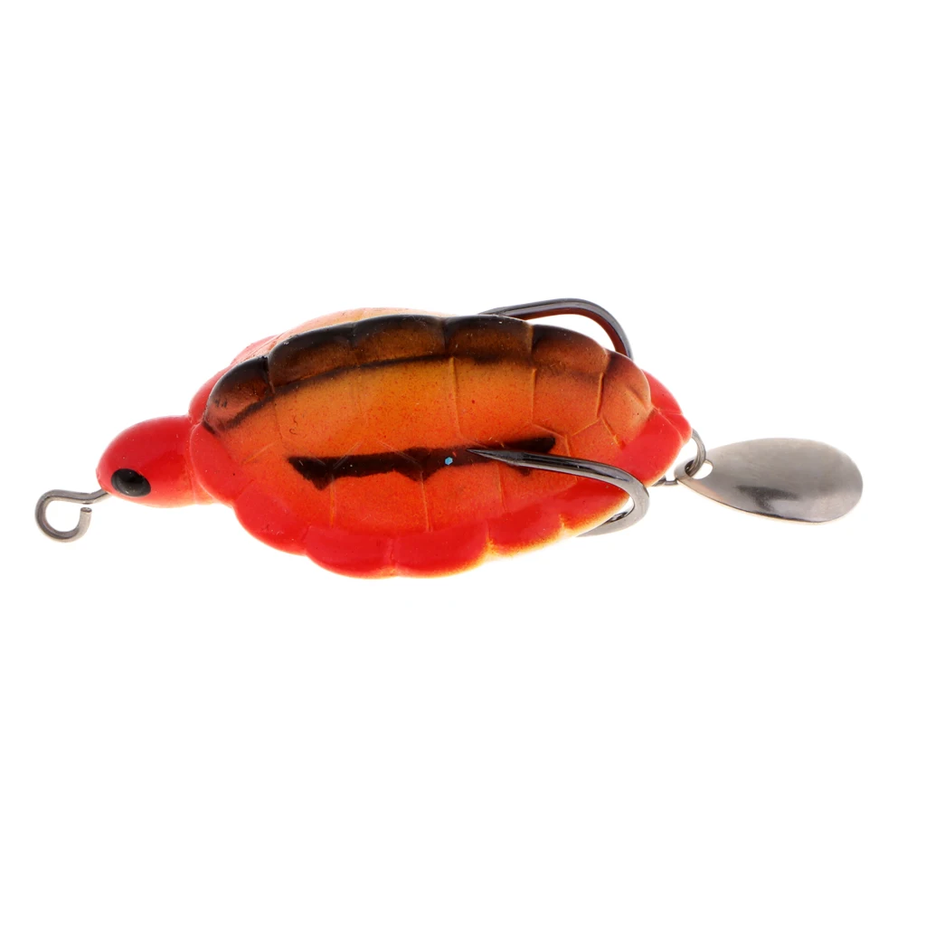 Soft Silicone Frog Lure 5.5cm 13.6g Snakehead Baits Topwater Simulation Fishing Lures with Spoon