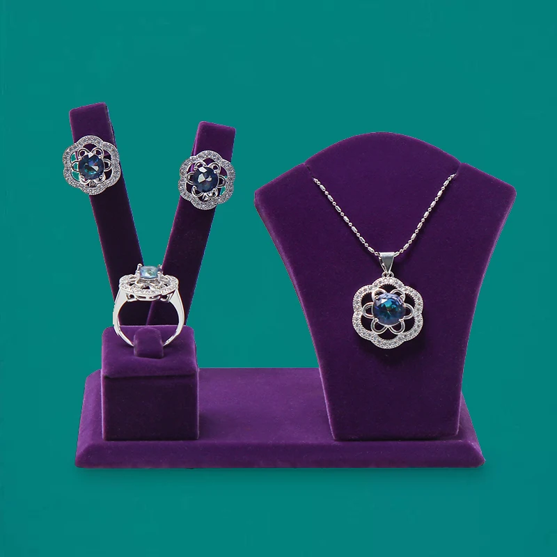 New Arrivals Purple Mixed Jewelry Display Earrings Ring Stand Holder Necklace Pendant Show Case
New Arrivals Purple Mixed Jewelry Display Earrings Ring Stand Holder Necklace Pendant Show Case