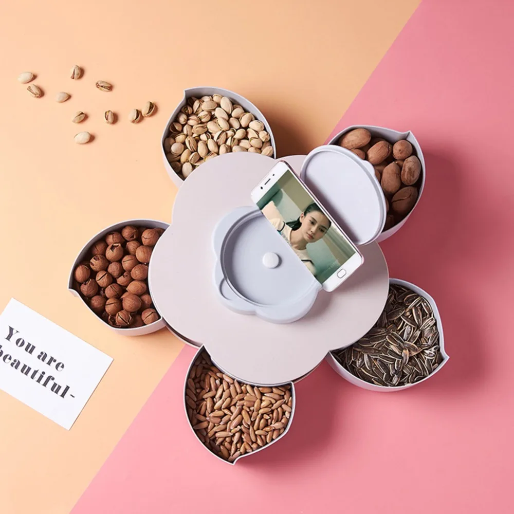 2019 Hot Sale Creative Flower Petal Fruit Plate Candy Storage Box 5 Grids Nuts Snack Tray Rotating Christmas Organizer#292424
2019 Hot Sale Creative Flower Petal Fruit Plate Candy Storage Box 5 Grids Nuts Snack Tray Rotating Christmas Organizer#292424