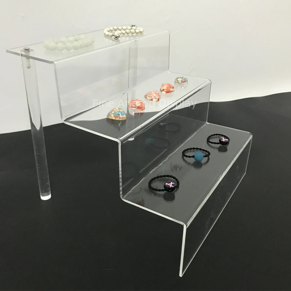 3-Tier Jewelry Bracelet Watch Bangle Display Stand Showcase Acrylic Head Rope Stand Rack Plexiglass Holder 250mm W
3-Tier Jewelry Bracelet Watch Bangle Display Stand Showcase Acrylic Head Rope Stand Rack Plexiglass Holder 250mm W