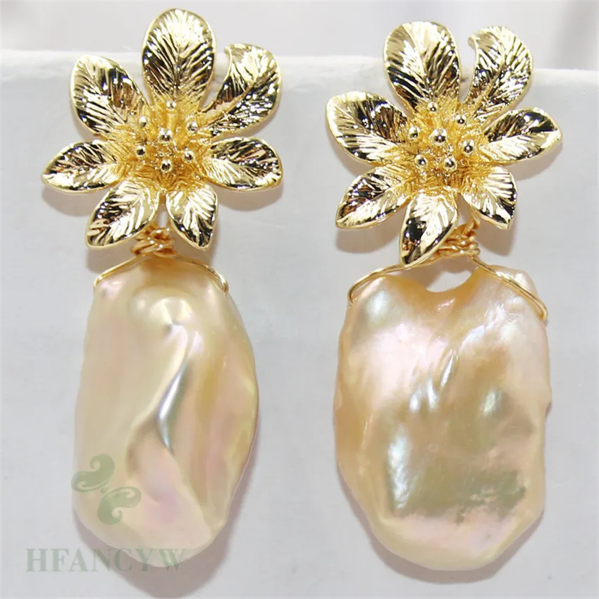 14-16mm White Baroque Pearl Earrings Hook Natural Mesmerizing Chic Jewelry Gift AAA Luxury Aurora Dangler Classic Real
14-16mm White Baroque Pearl Earrings Hook Natural Mesmerizing Chic Jewelry Gift AAA Luxury Aurora Dangler Classic Real