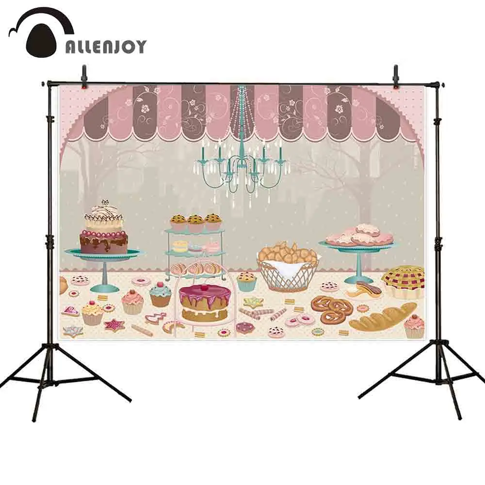 Allenjoy backgrounds for photography studio Vintage bakery Cake Biscuits Donut pie chandelier backdrop candy bar photocall
Allenjoy backgrounds for photography studio Vintage bakery Cake Biscuits Donut pie chandelier backdrop candy bar photocall
