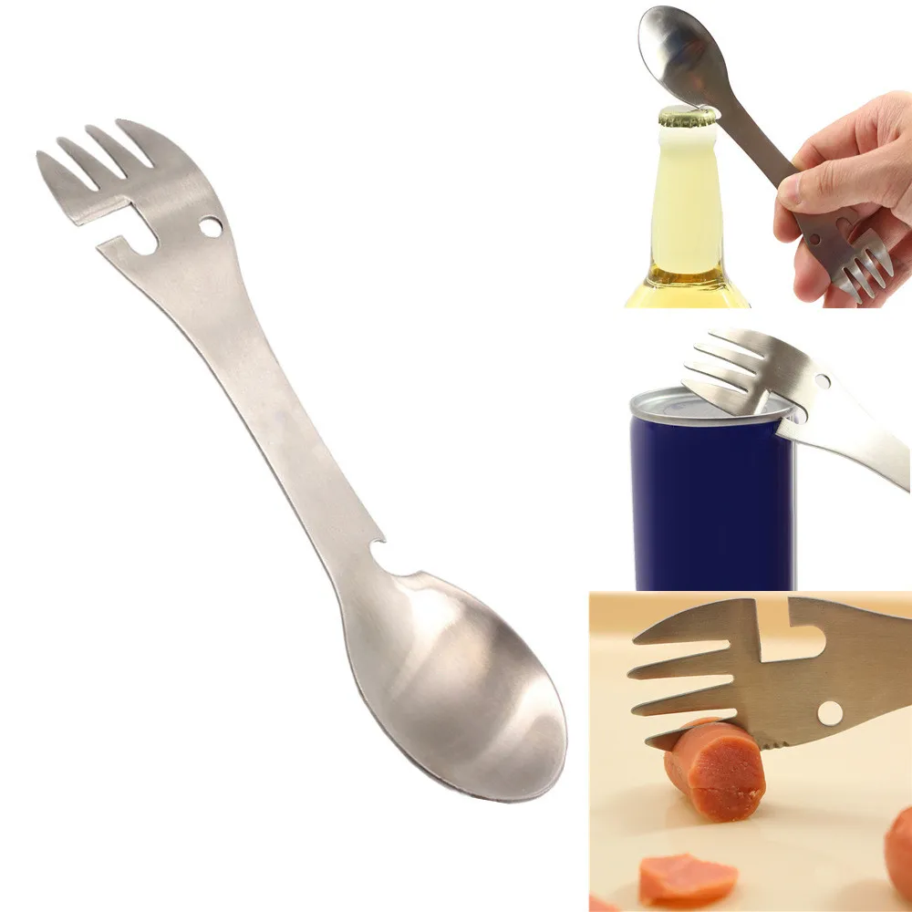 Multitool Fork Tactical Spoon Multifunctional Camping Equipment Cookware Spoon Fork Bottle Opener Portable Tool Outdoor Survival
Multitool Fork Tactical Spoon Multifunctional Camping Equipment Cookware Spoon Fork Bottle Opener Portable Tool Outdoor Survival