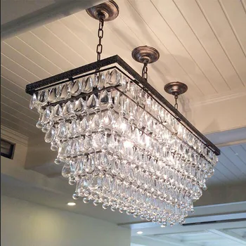 Z Retro Iron Bar Crystal Light E14 Bulb American Country Rectangular Coffee Restaurant Sitting Room LampLiving Room Hanging Lamp
Z Retro Iron Bar Crystal Light E14 Bulb American Country Rectangular Coffee Restaurant Sitting Room LampLiving Room Hanging Lamp