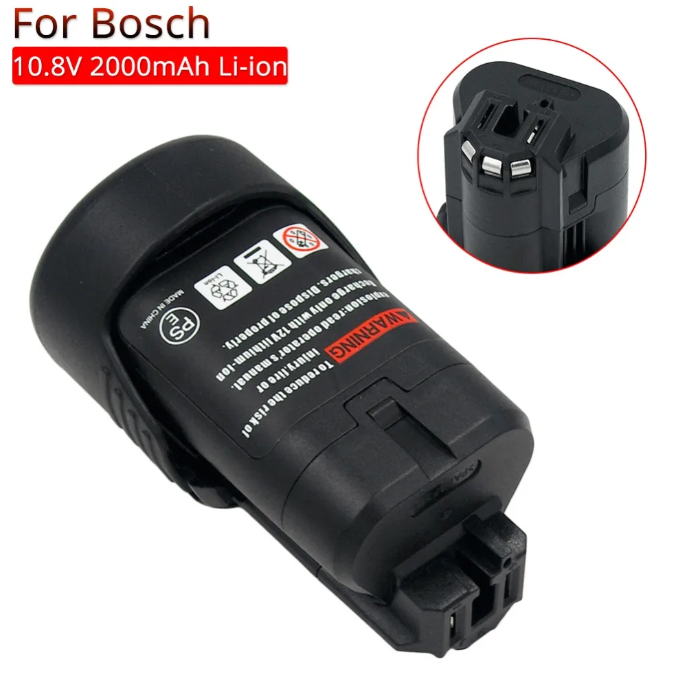 Power Tool Rechargeable Battery 10.8V 12V 2000mAh Lithium Replacement Batteries for Bosch BAT411 BAT412 BAT412A BAT413 BAT413A
Power Tool Rechargeable Battery 10.8V 12V 2000mAh Lithium Replacement Batteries for Bosch BAT411 BAT412 BAT412A BAT413 BAT413A