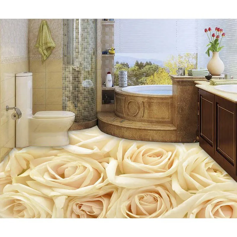 Wear-resisting 3D mural Flowers Floor Wallpapers For Living Bathing Room White Rose Wall Stickers Removable Waterproof New 276
Wear-resisting 3D mural Flowers Floor Wallpapers For Living Bathing Room White Rose Wall Stickers Removable Waterproof New 276