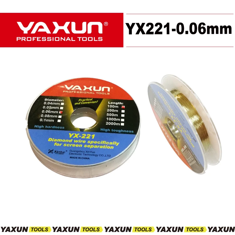 Free Shipping YAXUN 0.06mm phone seperating wire Molybdenum Wire Cutting Line for LCD Screen Separator Machine to Splite Glass
Free Shipping YAXUN 0.06mm phone seperating wire Molybdenum Wire Cutting Line for LCD Screen Separator Machine to Splite Glass