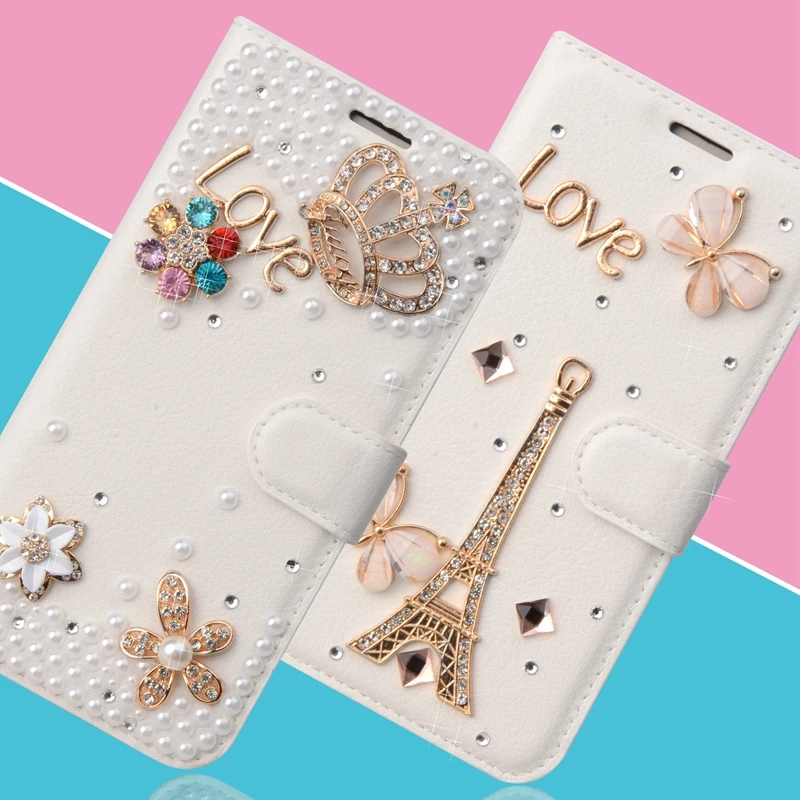 For Xiaomi redmi 4a Diamond Case 3D Luxury Flip Wallet Bag Shining Crystal Mermaid Cover for |