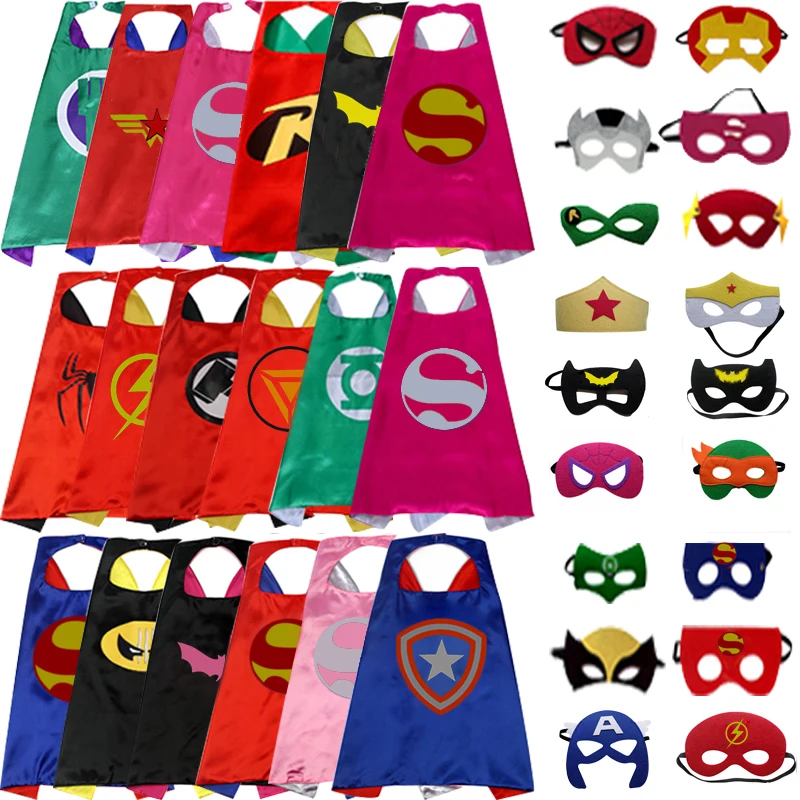 70CMx70CM Capes Kids Superhero Boys Girls Cloak Children Birthday Party Gift Cosplay Halloween Cartoon Anime Costume
70CMx70CM Capes Kids Superhero Boys Girls Cloak Children Birthday Party Gift Cosplay Halloween Cartoon Anime Costume