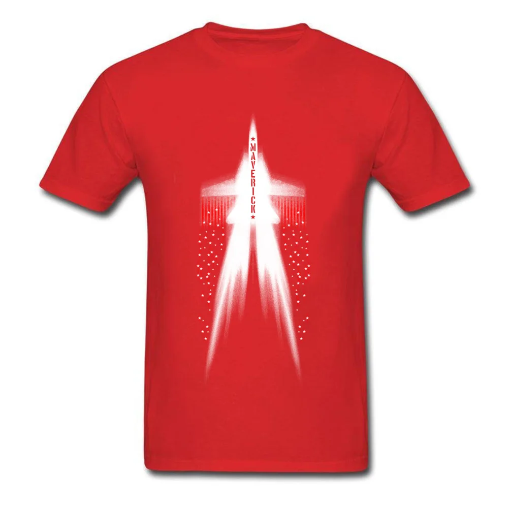 Maverick Simple Style Thanksgiving Day 100% Cotton Crewneck Boy Tops Shirt Leisure T-shirts Discount Short Sleeve T-shirts Maverick red