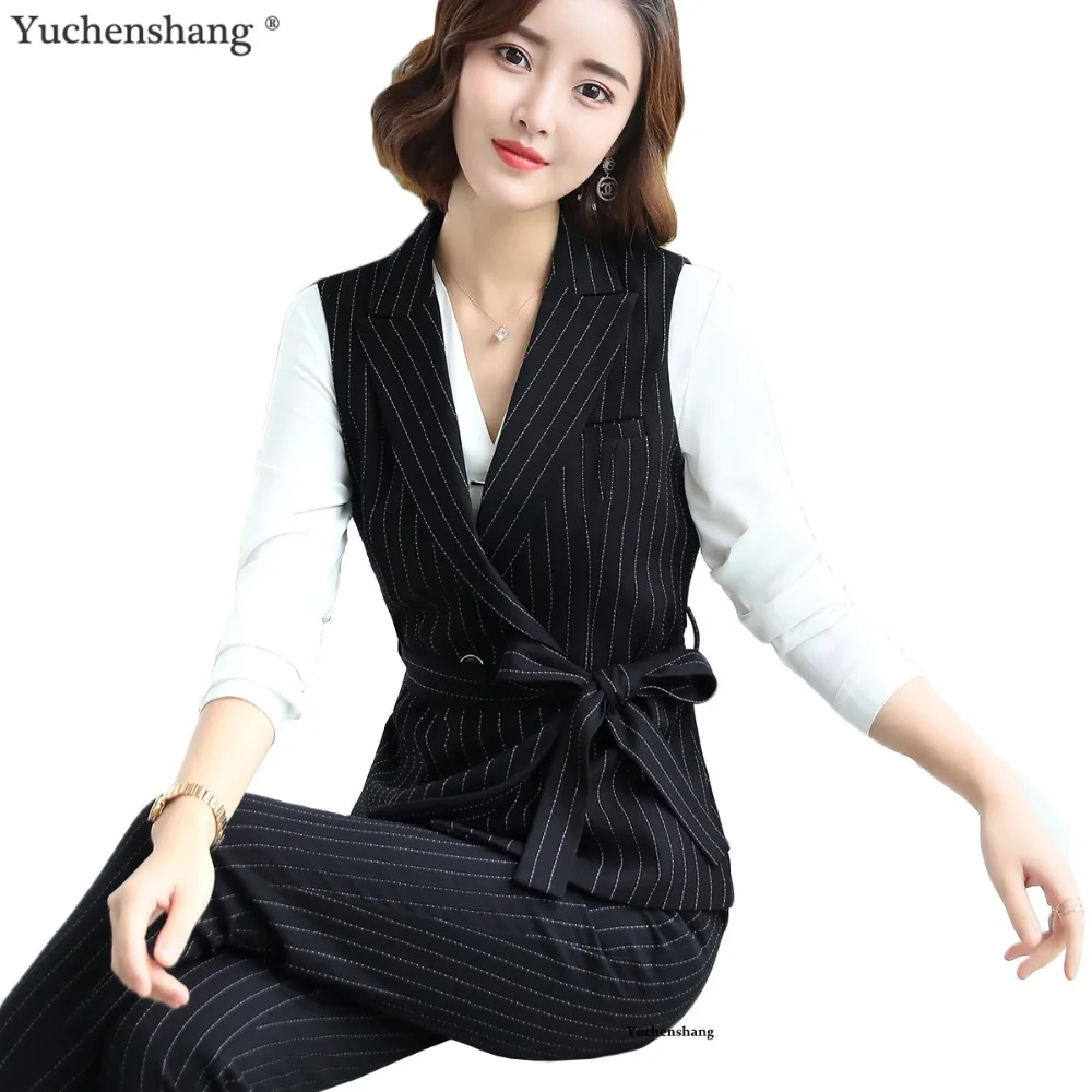 Fashion Black Women pants suits 2018 new formal Business sleeveless slim blazer and trousers 2 Piece Set office ladies work wear
Fashion Black Women pants suits 2018 new formal Business sleeveless slim blazer and trousers 2 Piece Set office ladies work wear