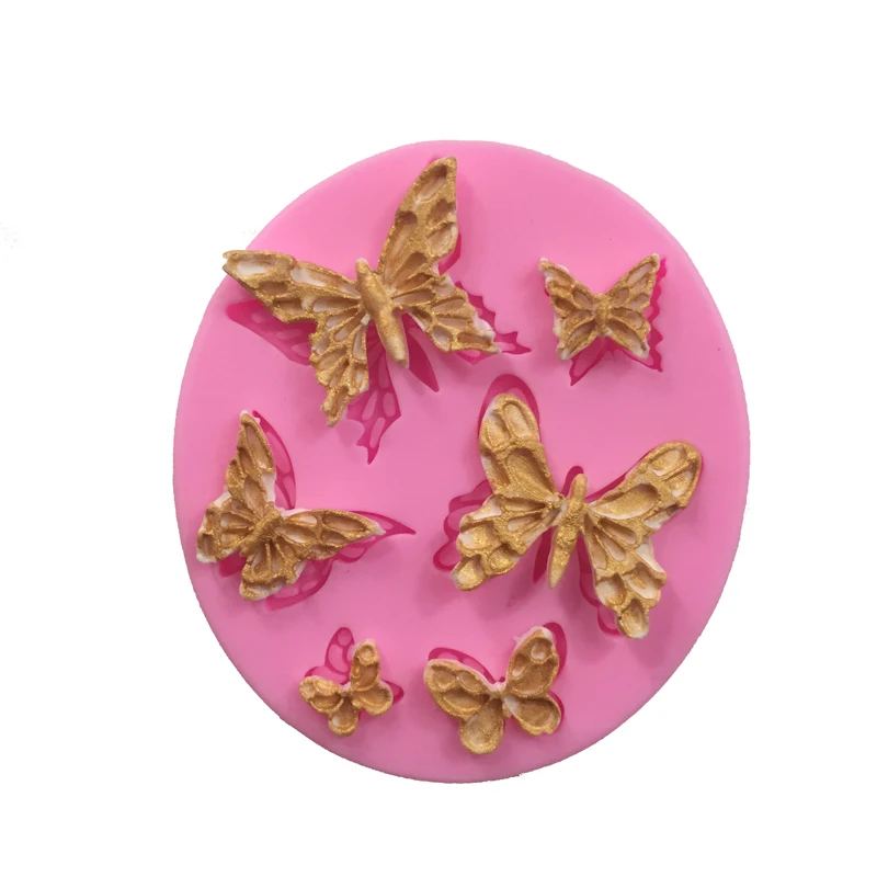 Fondant 6 six butterfly cooking tools Silicone Fondant Paste Mold DIY Cake Decorating Polymer Clay Resin Candy Fimo Sculpey
Fondant 6 six butterfly cooking tools Silicone Fondant Paste Mold DIY Cake Decorating Polymer Clay Resin Candy Fimo Sculpey
