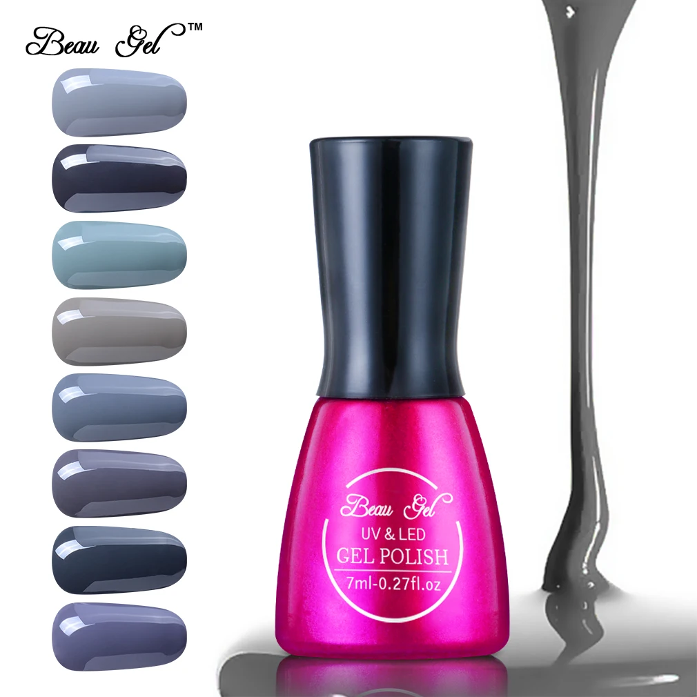Beau Gel Fashion Gray Series Soak Off Nail Gel Lacquer 7ml Long Lasting UV Gel Nail Polish Professional Nail Art Design
Beau Gel Fashion Gray Series Soak Off Nail Gel Lacquer 7ml Long Lasting UV Gel Nail Polish Professional Nail Art Design
