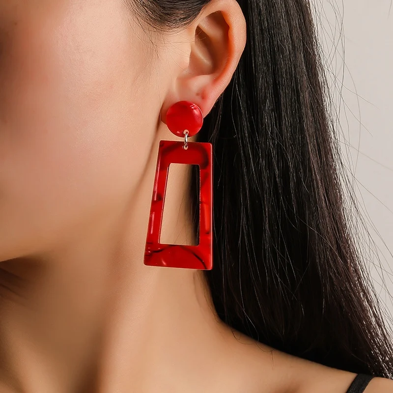 Boho Geometric Statement Earrings Fashion Jewelry Colorful Mix Color Leopard Printed Acrylic Drop Earrings for Women
Boho Geometric Statement Earrings Fashion Jewelry Colorful Mix Color Leopard Printed Acrylic Drop Earrings for Women