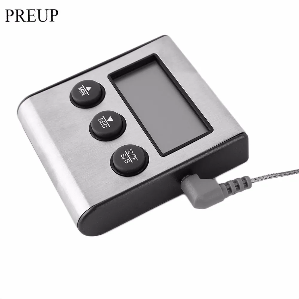 PREUP 2017 Digital Oven Thermometer Kitchen Food Cooking BBQ Thermometer and Timer Water Milk Wine Liquid Temperature Probe
PREUP 2017 Digital Oven Thermometer Kitchen Food Cooking BBQ Thermometer and Timer Water Milk Wine Liquid Temperature Probe
