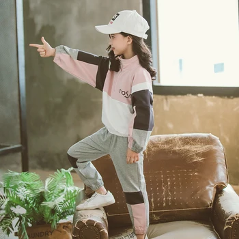 Girls Casual Stitching Pullover and Pants Set Kids Clothing 2020 Autumn Active Wear Long Sleeve Girls Clothes Teenage Sportswear
Girls Casual Stitching Pullover and Pants Set Kids Clothing 2020 Autumn Active Wear Long Sleeve Girls Clothes Teenage Sportswear