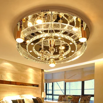 Bedroom lights warm romantic simple modern round creative master bedroom restaurant crystal lighting led ceiling light TA9155 
Bedroom lights warm romantic simple modern round creative master bedroom restaurant crystal lighting led ceiling light TA9155