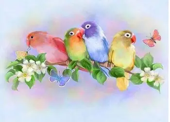 Full square''Colorful Lovebirds '' Painting Cross Stitch Picture Rhinestones Handmade Diamond Mosaic
Full square''Colorful Lovebirds '' Painting Cross Stitch Picture Rhinestones Handmade Diamond Mosaic