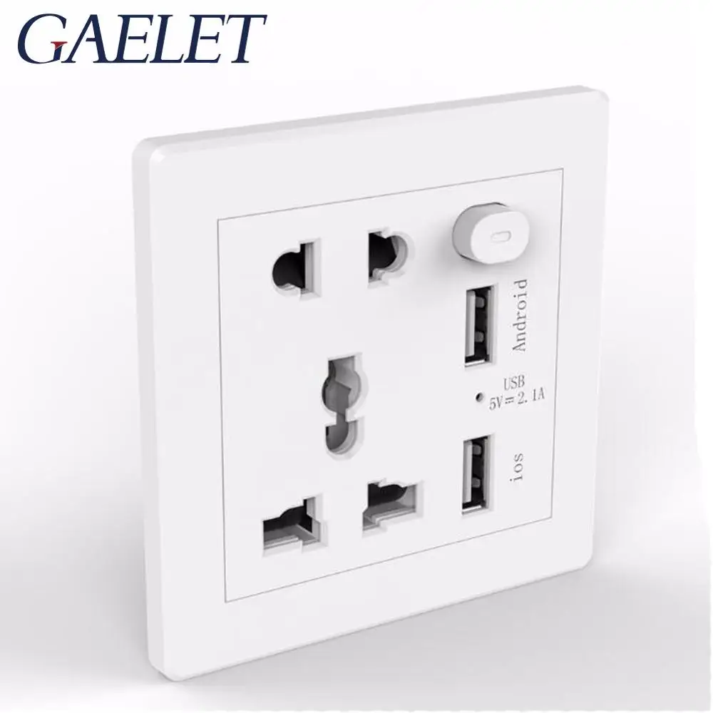 2.1A Dual USB Wall Socket Charger AC/DC Power Adapter Plug Outlet Panel w/Switch Wall Charger Adapter EU Plug Socket XF30 Descr
2.1A Dual USB Wall Socket Charger AC/DC Power Adapter Plug Outlet Panel w/Switch Wall Charger Adapter EU Plug Socket XF30 Descr